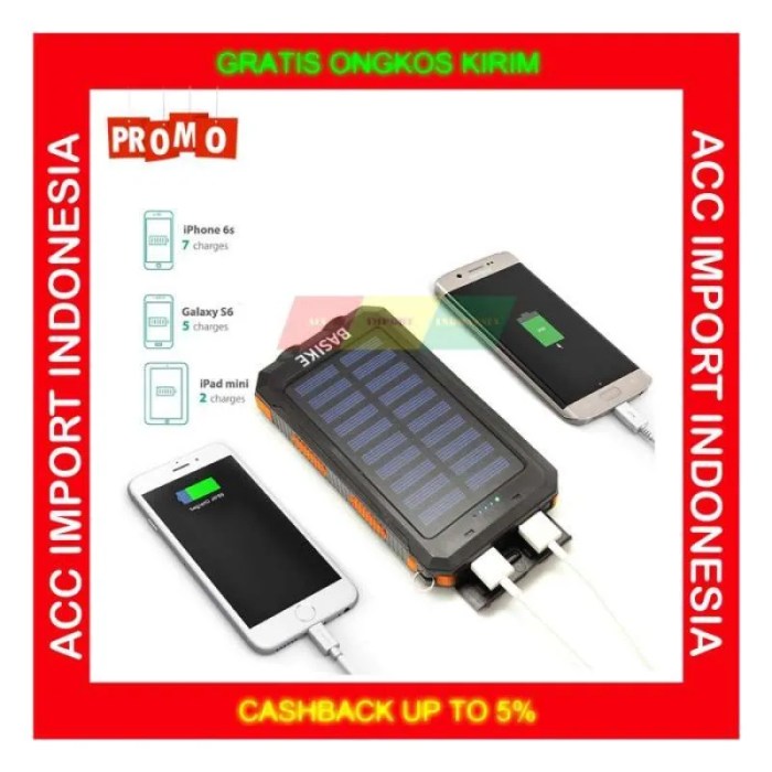 Power Bank dengan Solar Panel, Cocok Buat Traveler