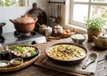 Resep Telur Kukus dengan Tahu dan Jamur yang Lembut dan Praktis
